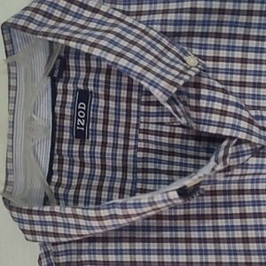 Men's IZOD Blue Checkered Shirt